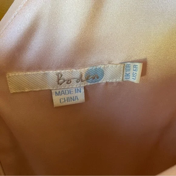 Boden Women’s Serena Swishy Pink Blue Floral Dress V Neck Size 6R - Picture 8 of 13